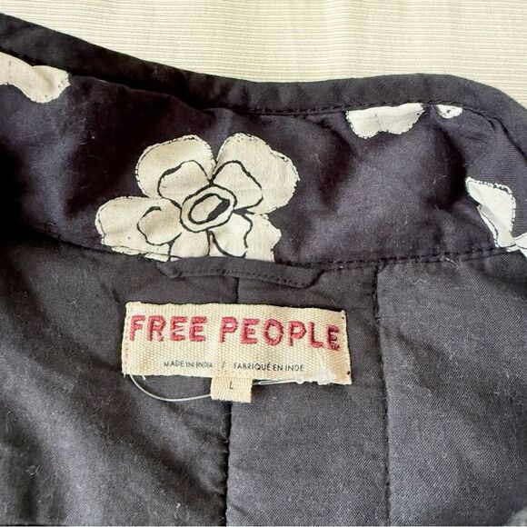 Free People Womens Jacket Chloe Floral Print Boho Quilted Slouchy Fashion L - Picture 5 of 7